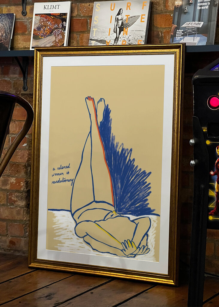 Eine entspannte Frau