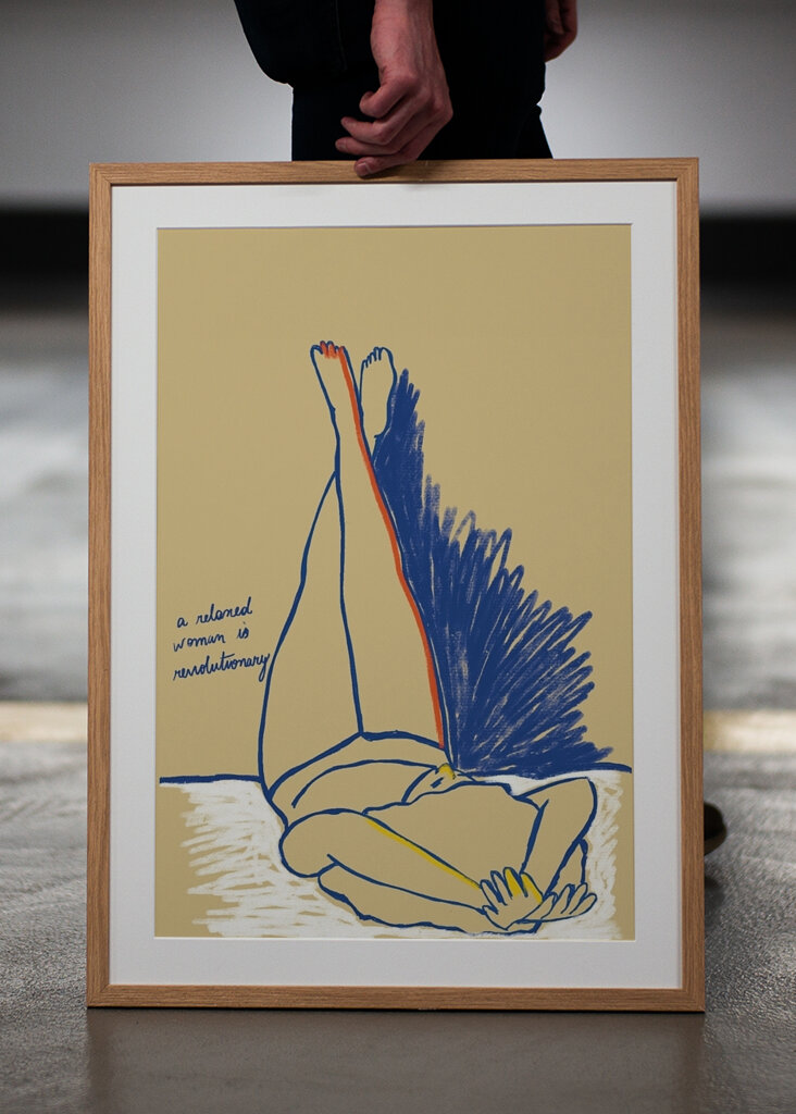 Eine entspannte Frau