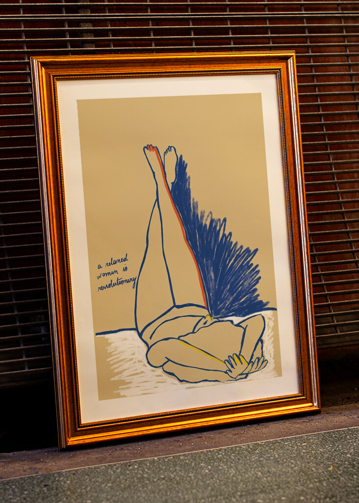 Eine entspannte Frau