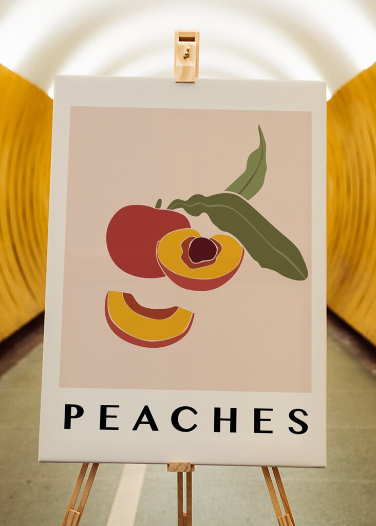 Persikor i Naturlig Färg