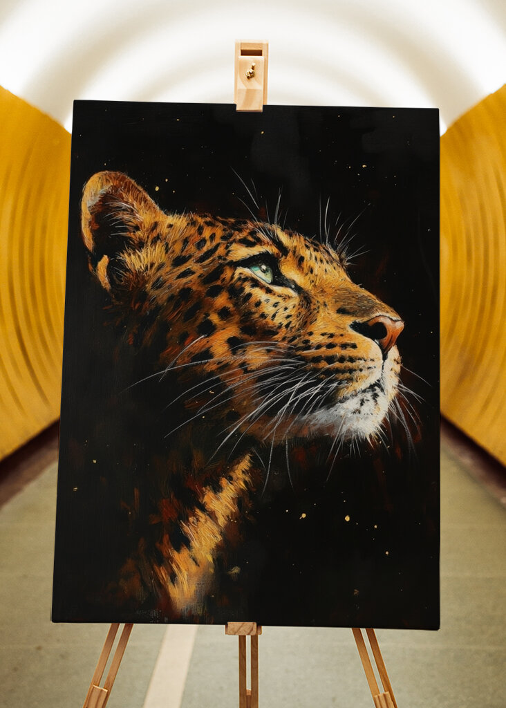 Leopard in the Night Painting