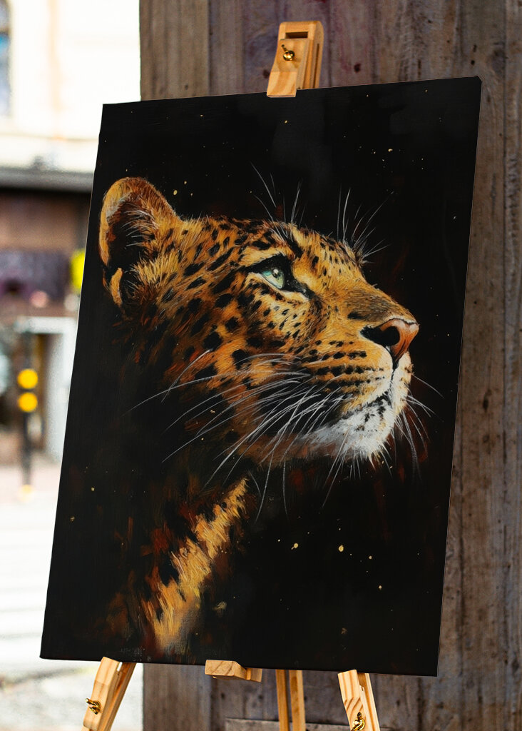 Leopard in the Night Painting
