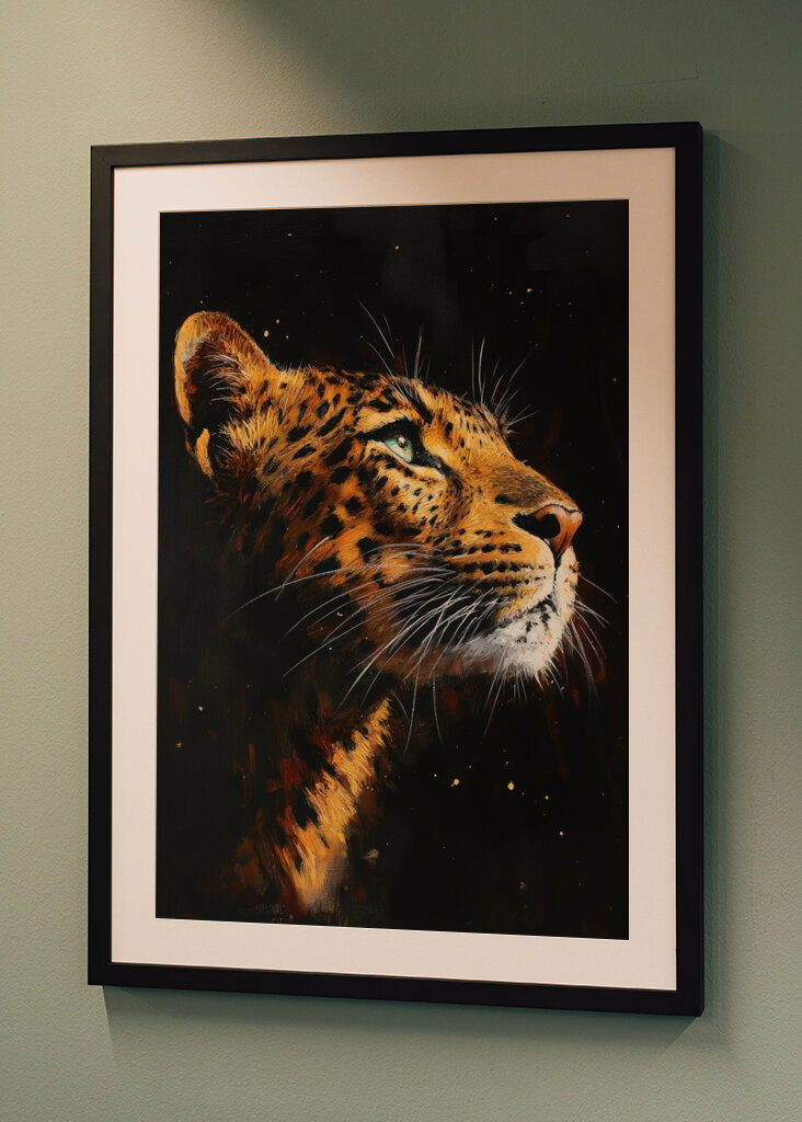 Leopard in the Night Painting