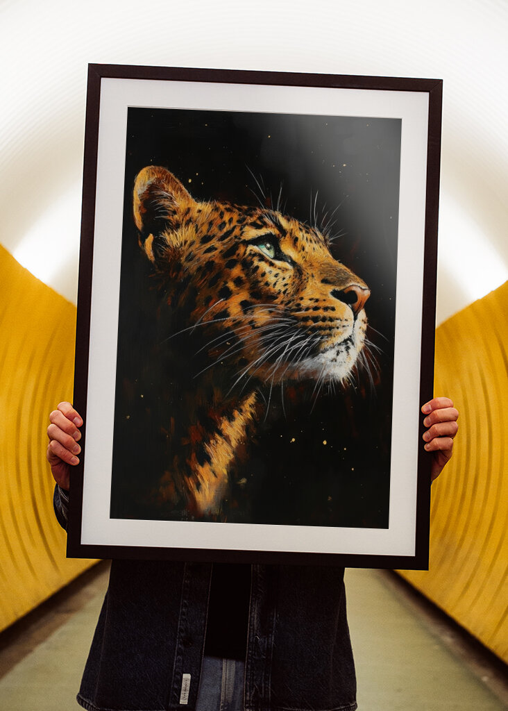 Leopard in the Night Painting
