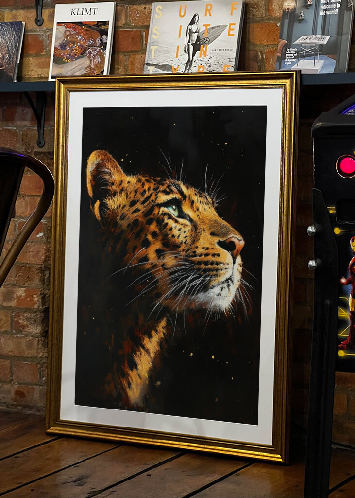 Leopard in the Night Painting