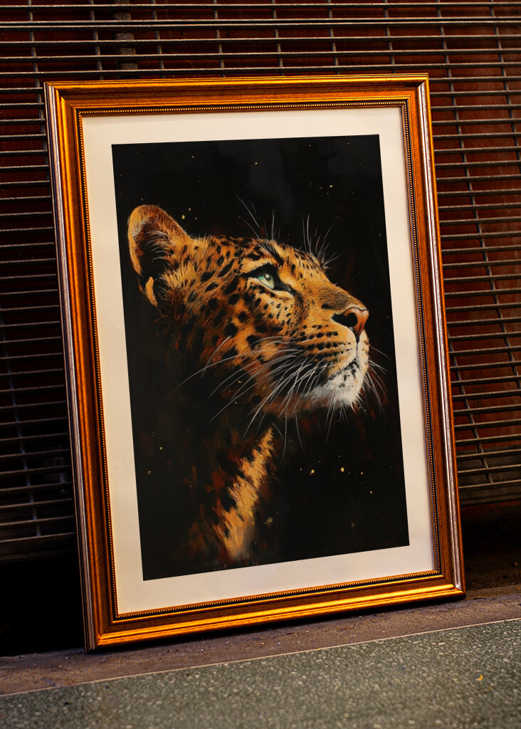 Leopard in the Night Painting