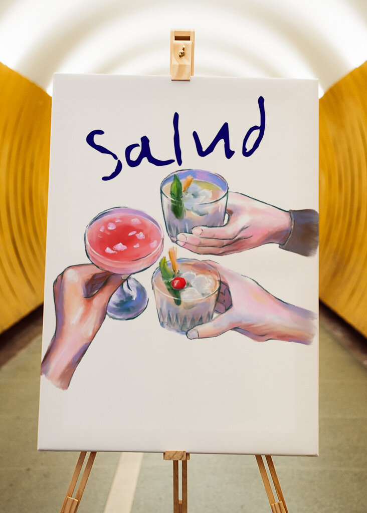 sklenice plněné koktejly 