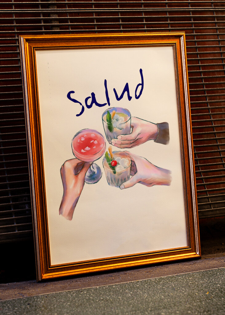 sklenice plněné koktejly 