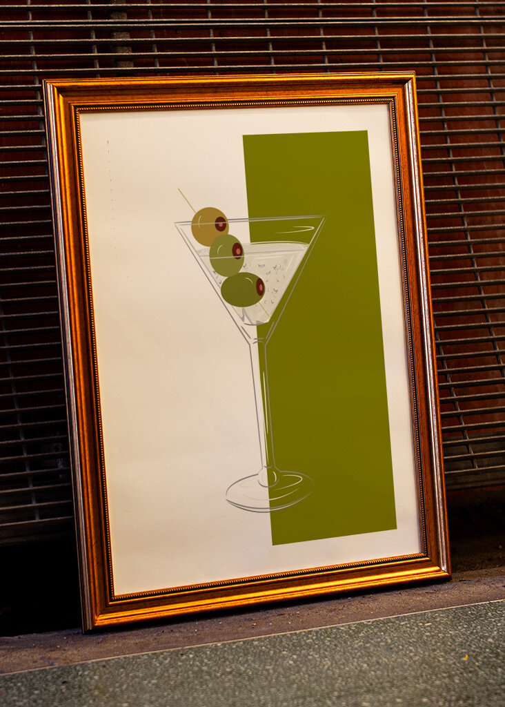 Martini with Three Olives
