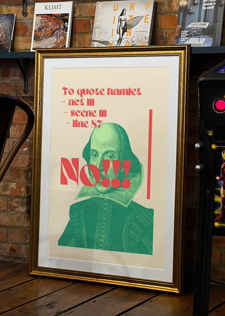 "To quote... Hamlet."