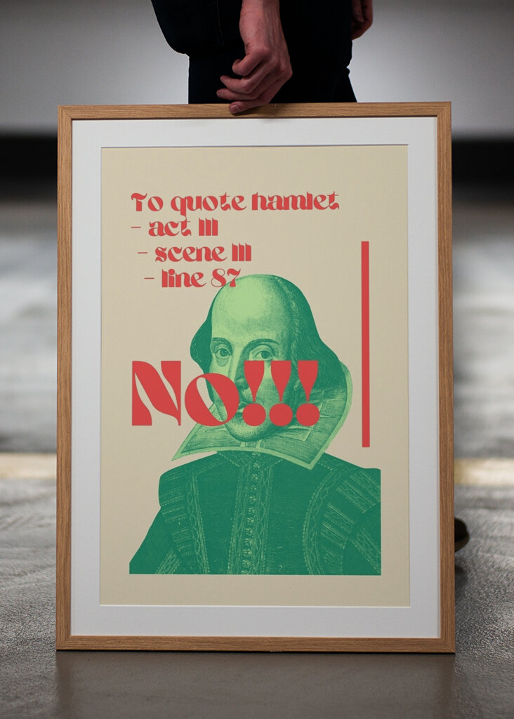 "To quote... Hamlet."