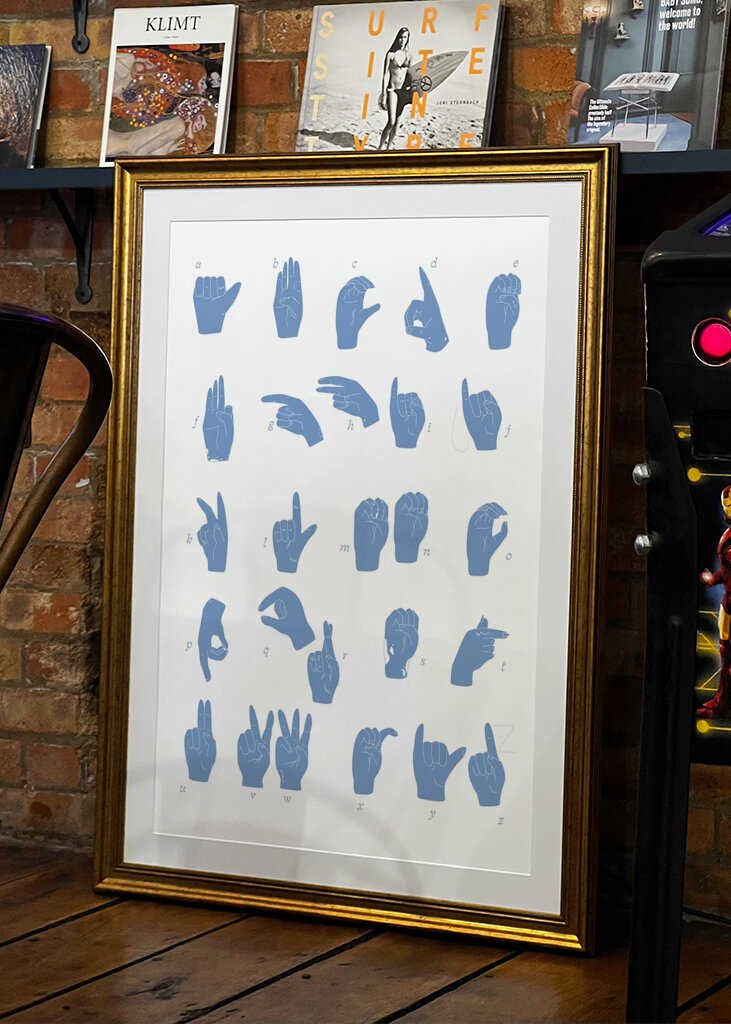 Hand Alphabet Poster