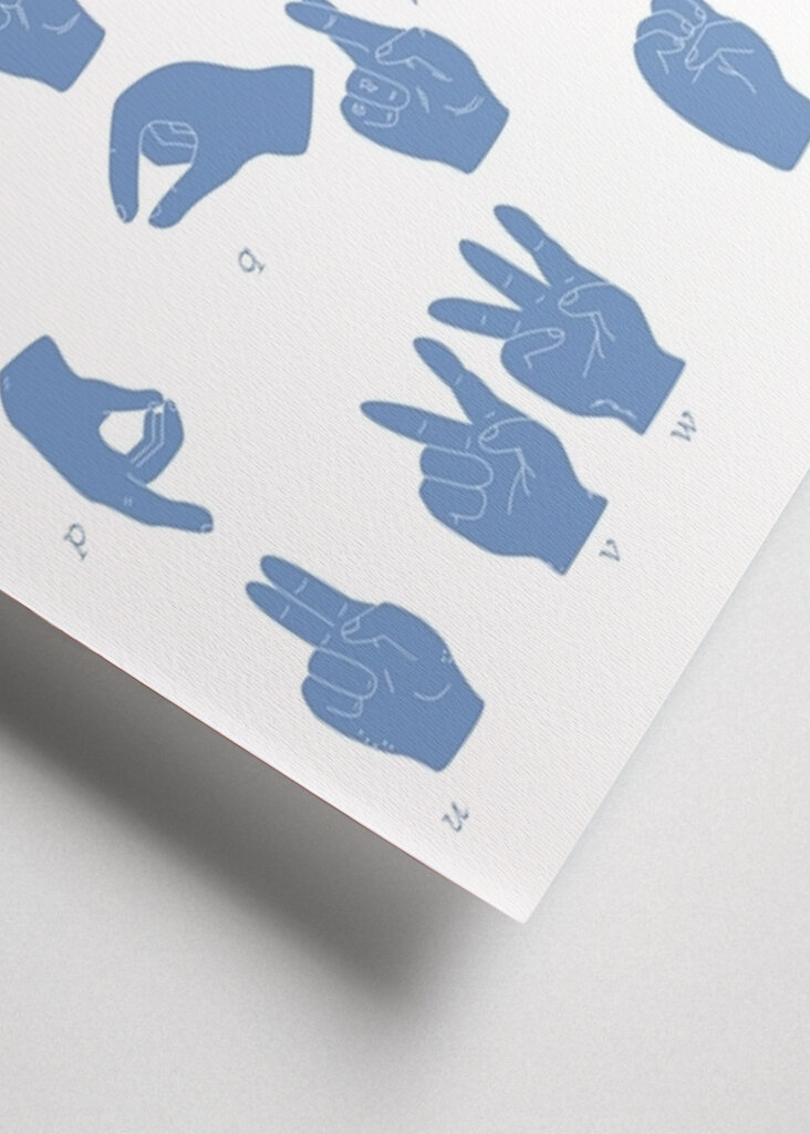 Hand Alphabet Poster