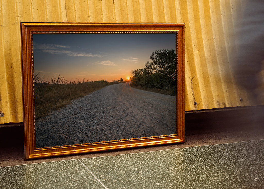 Sunrise at the end of the road