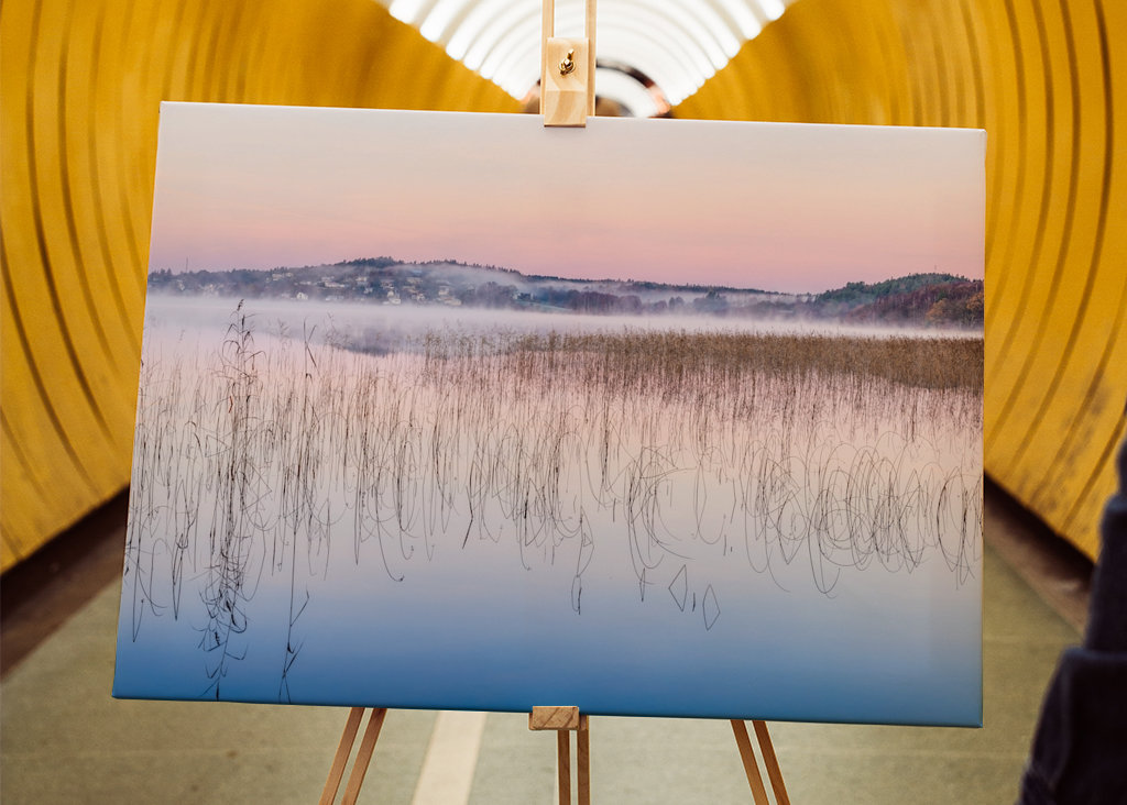 Rosa gryning vid Rådasjön