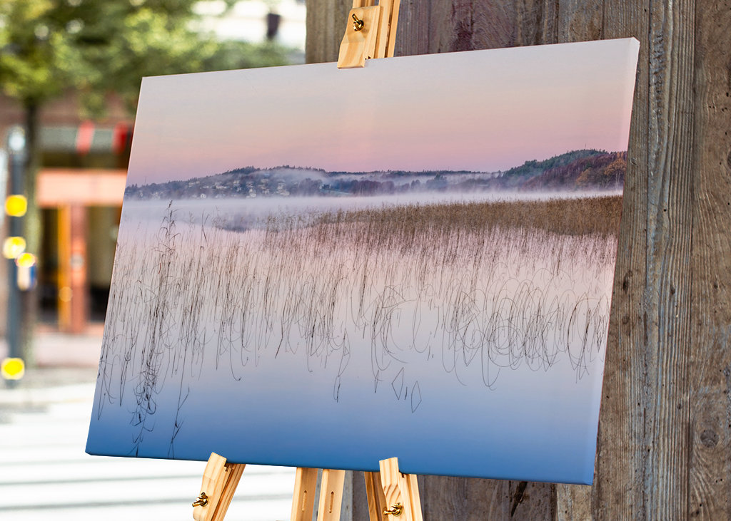 Rosa gryning vid Rådasjön