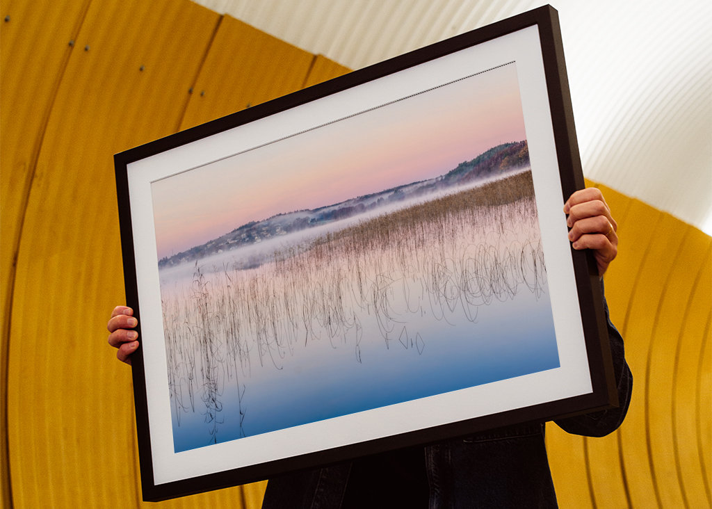 Rosa gryning vid Rådasjön