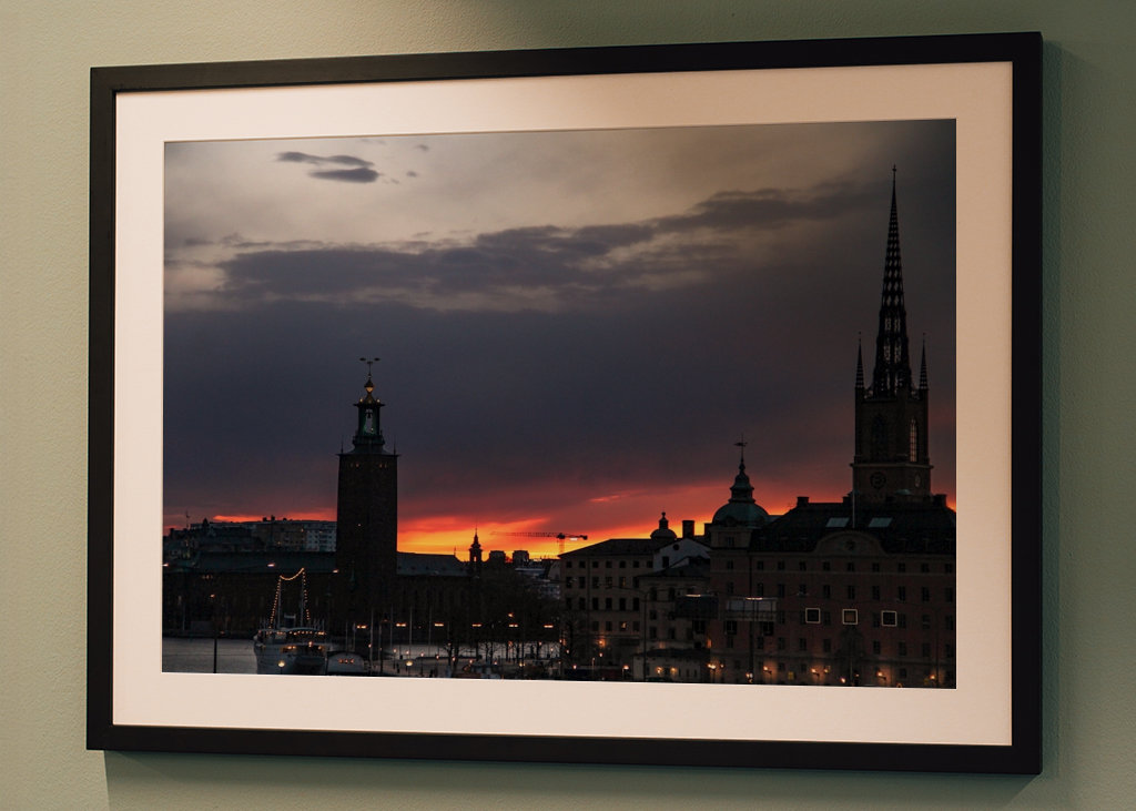 Bunter Himmel über der Stadt