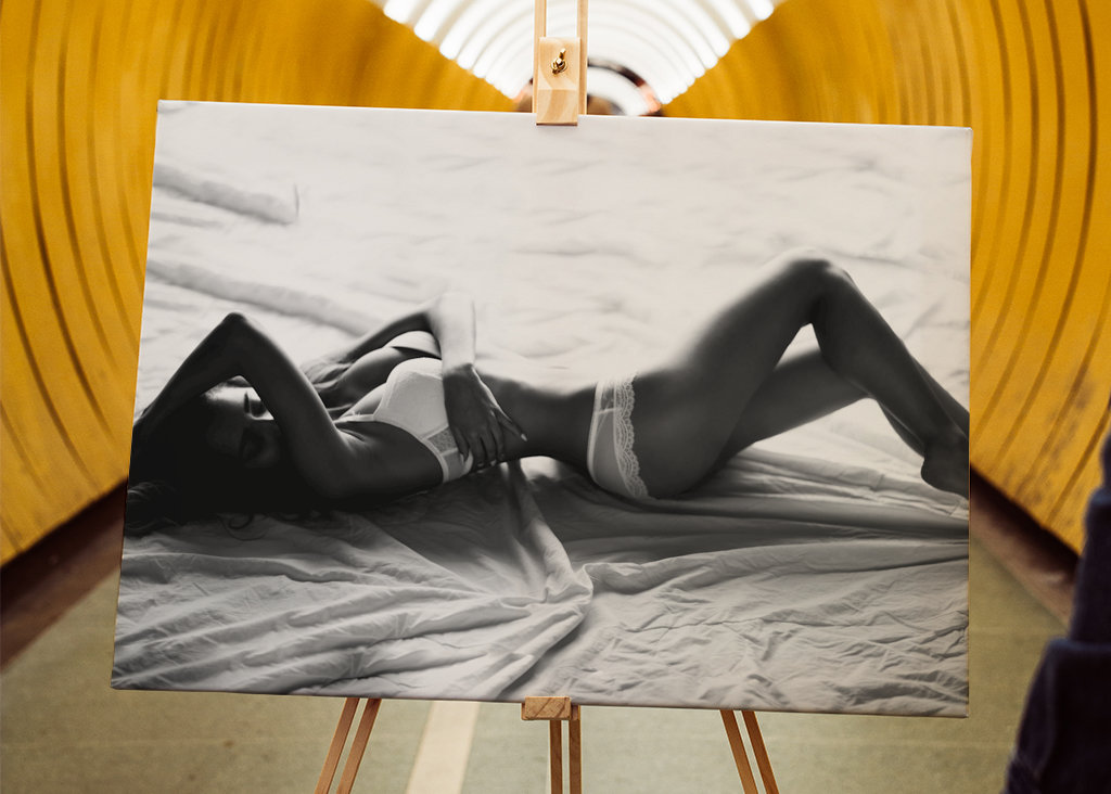 young model wearing lingerie