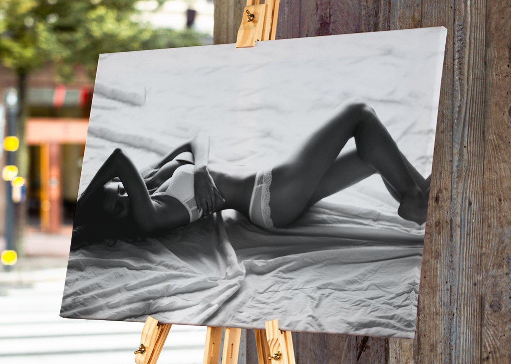 young model wearing lingerie