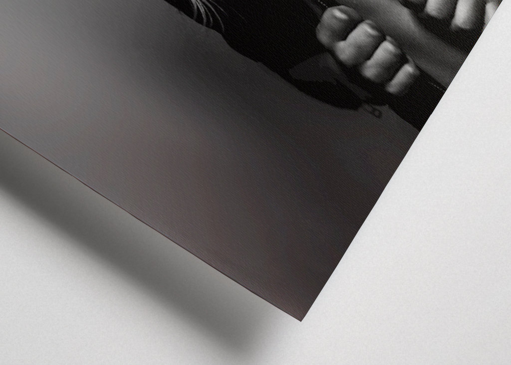 blonde model wearing leather 