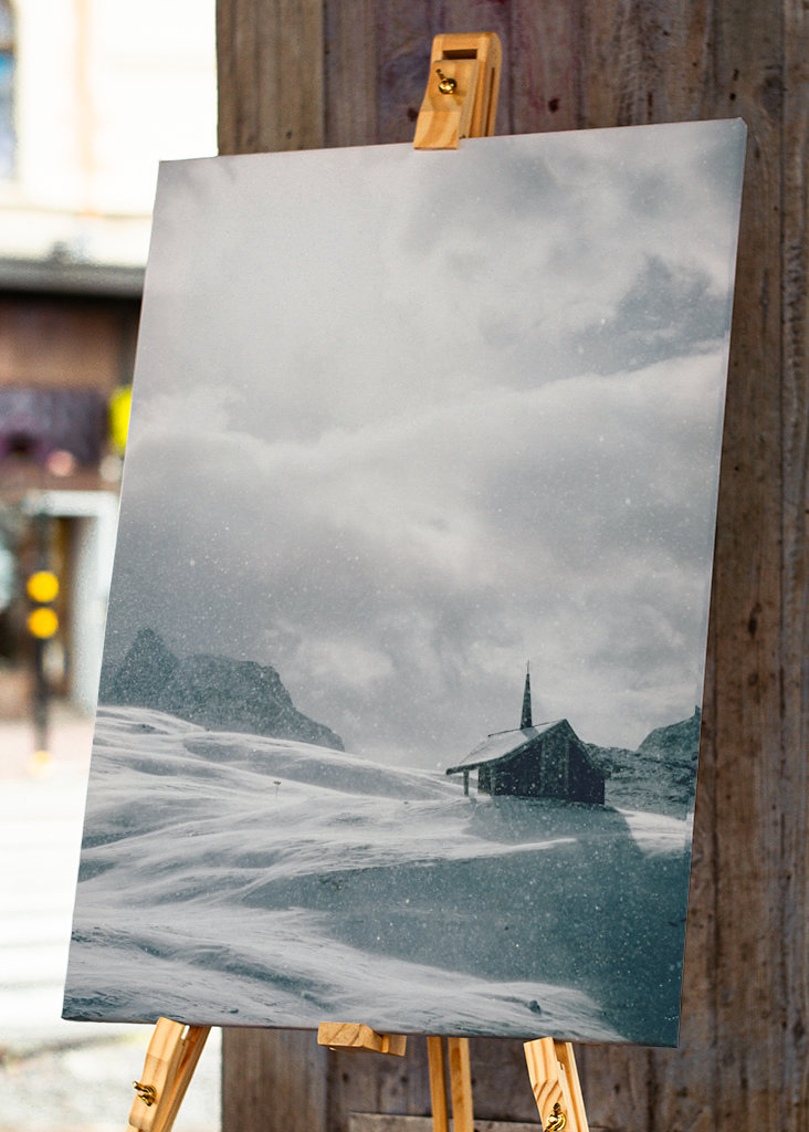 Sun through the snow storm