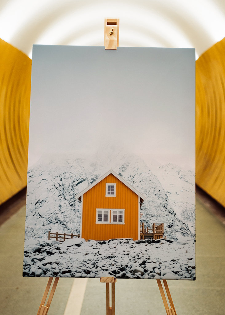 Small yellow cabin