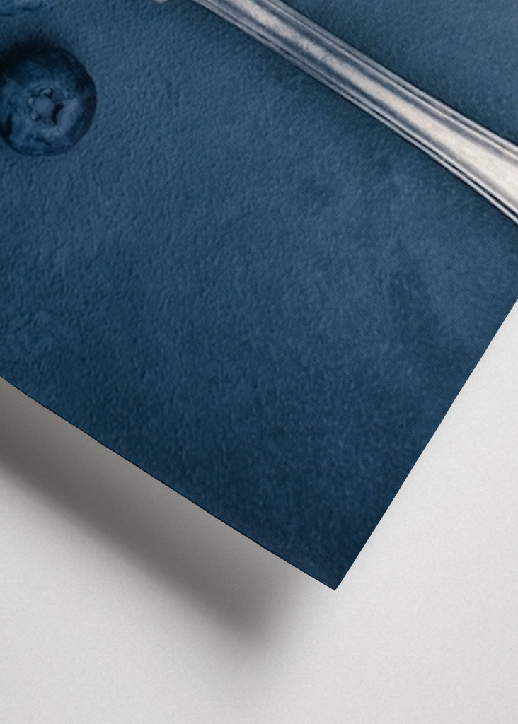 A spoonful of blueberries