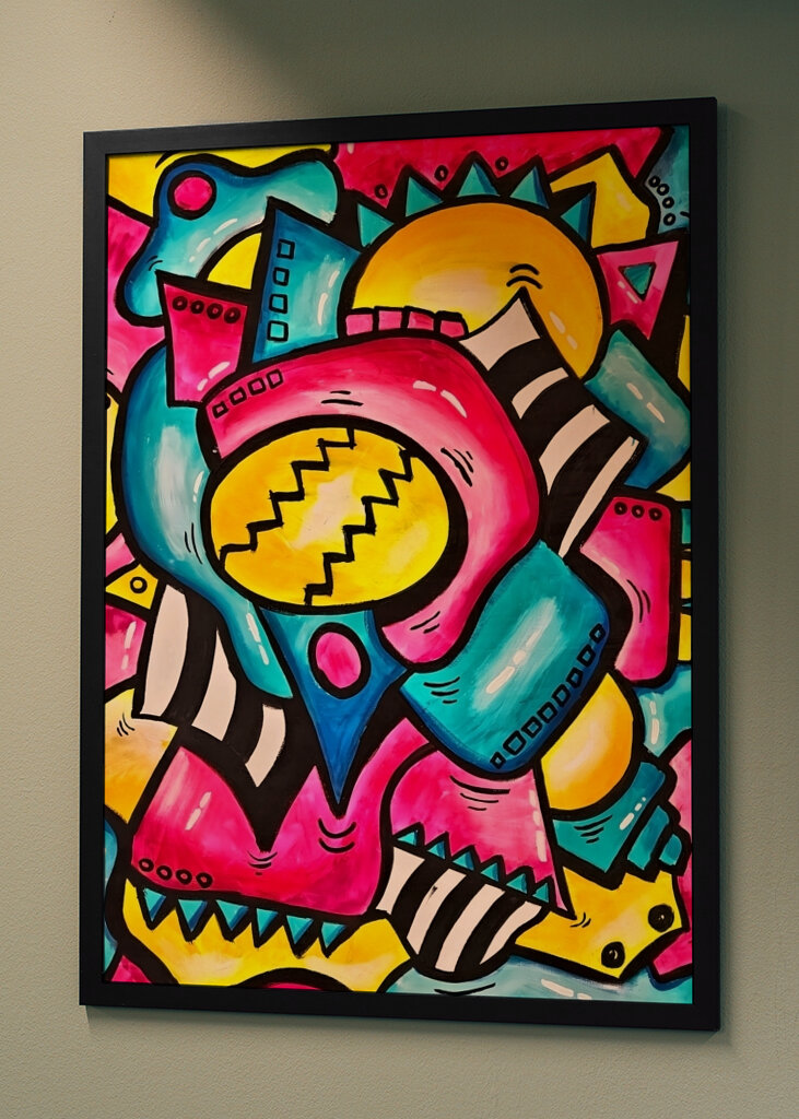 Farbenfrohe abstrakte Kunst