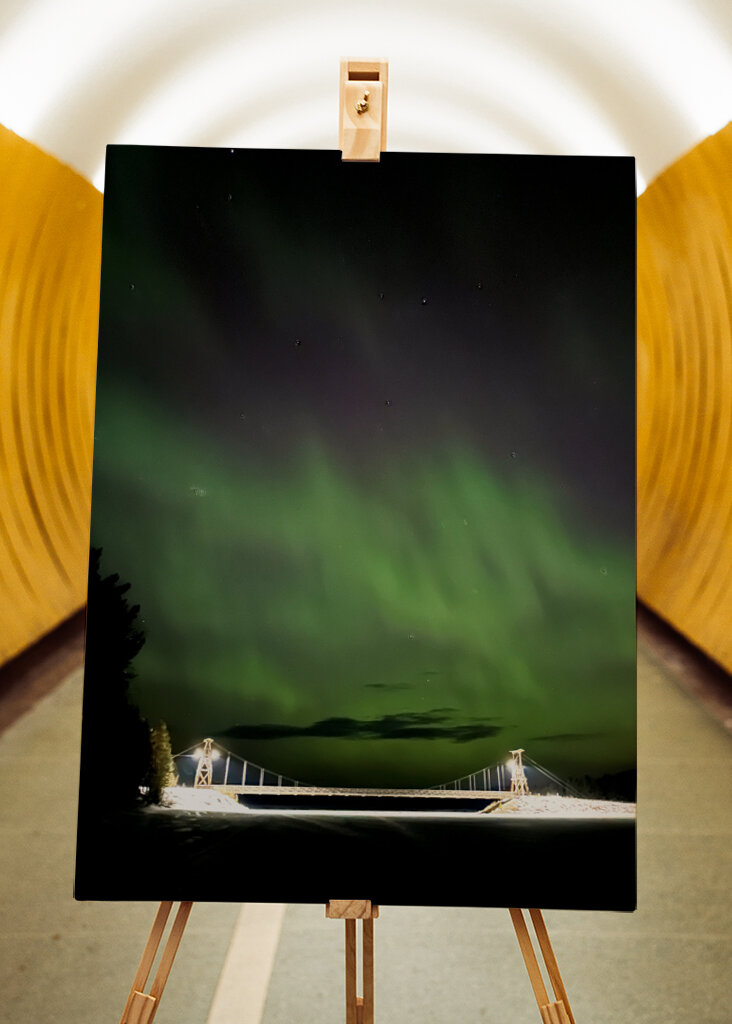 Noorderlicht over de Noordzeebrug