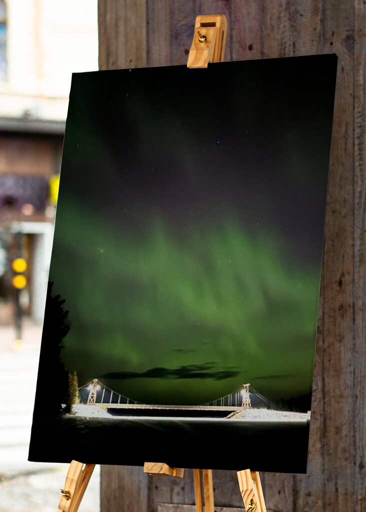 Noorderlicht over de Noordzeebrug