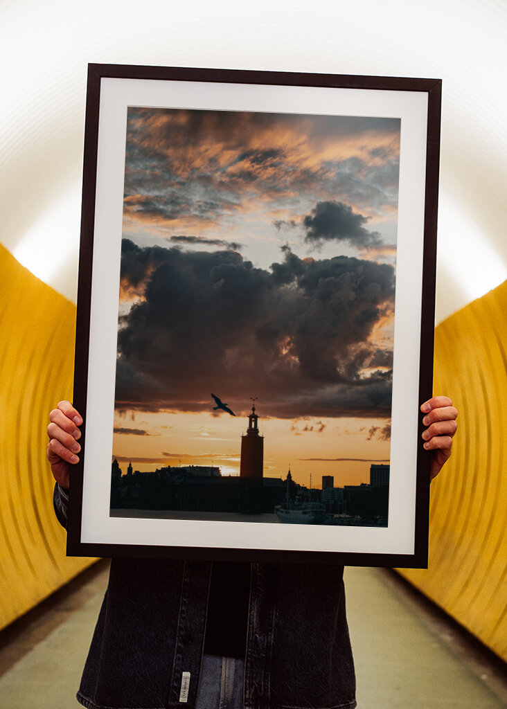 Solnedgång i Stockholms stadshus