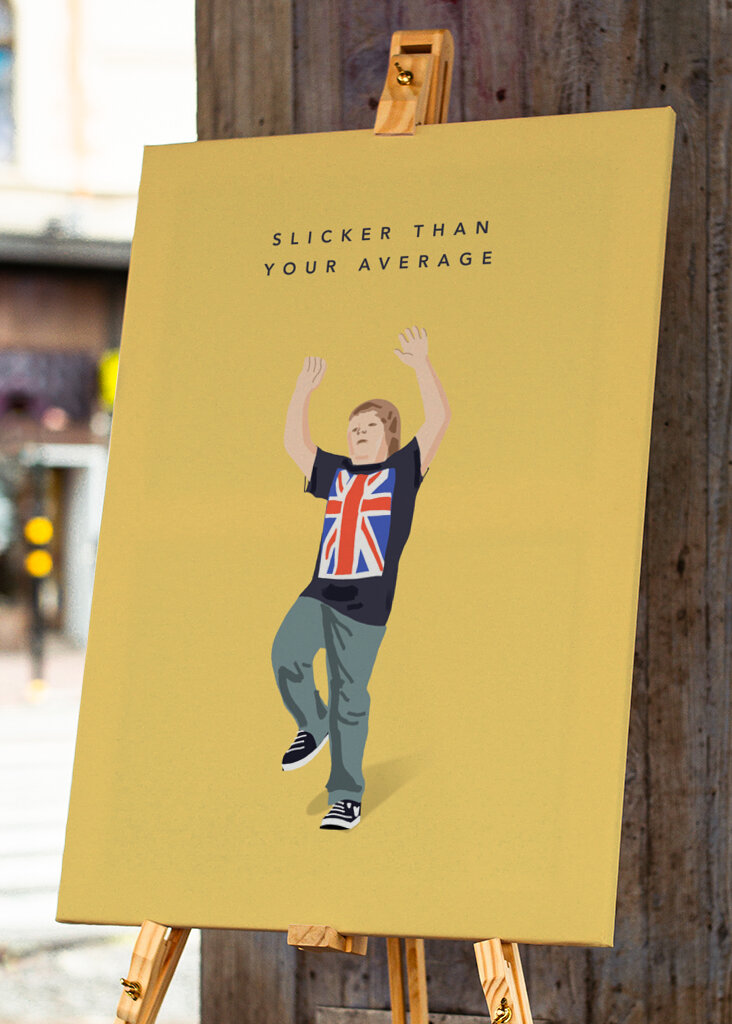 Junge tanzt zu Biggie Smalls