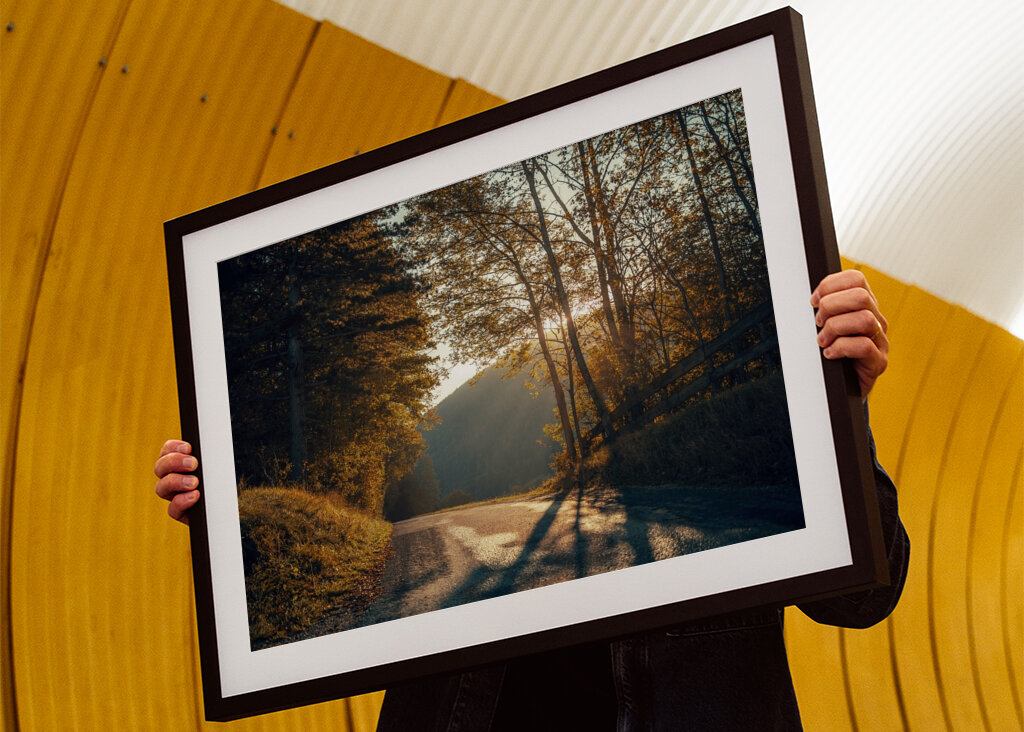 Východ slunce v kopcovité krajině