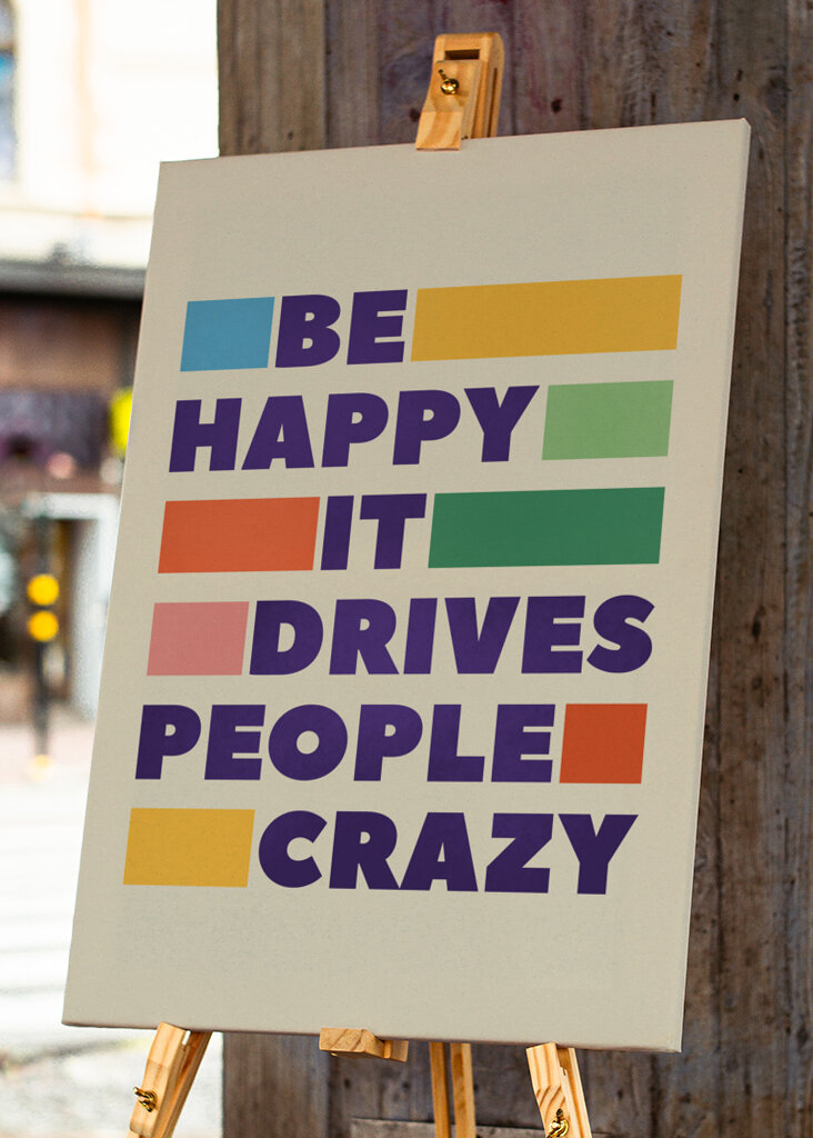 Sii felice citazione divertente