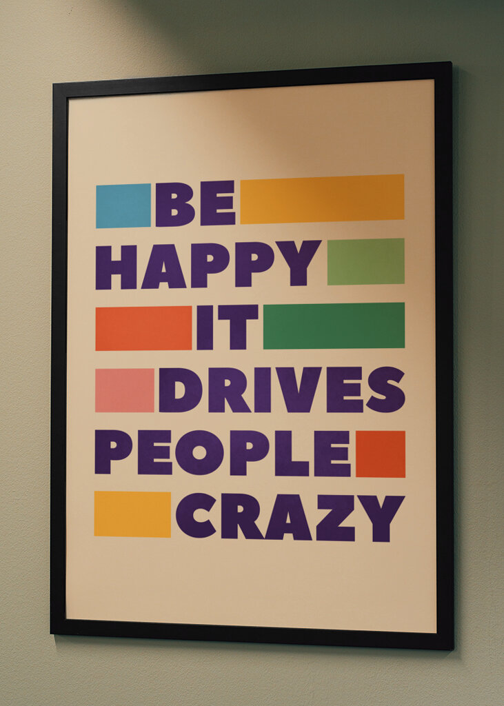 Sii felice citazione divertente