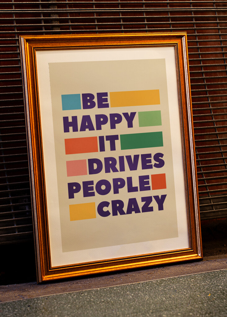 Sii felice citazione divertente