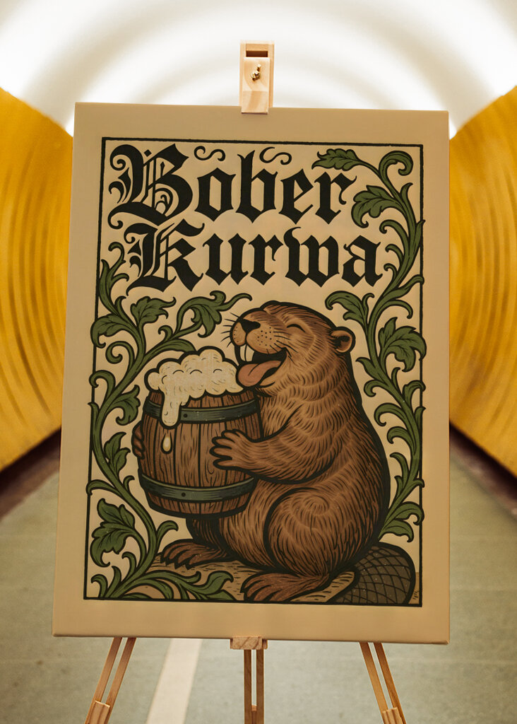 Bober Kurwa Vintage Beer Art