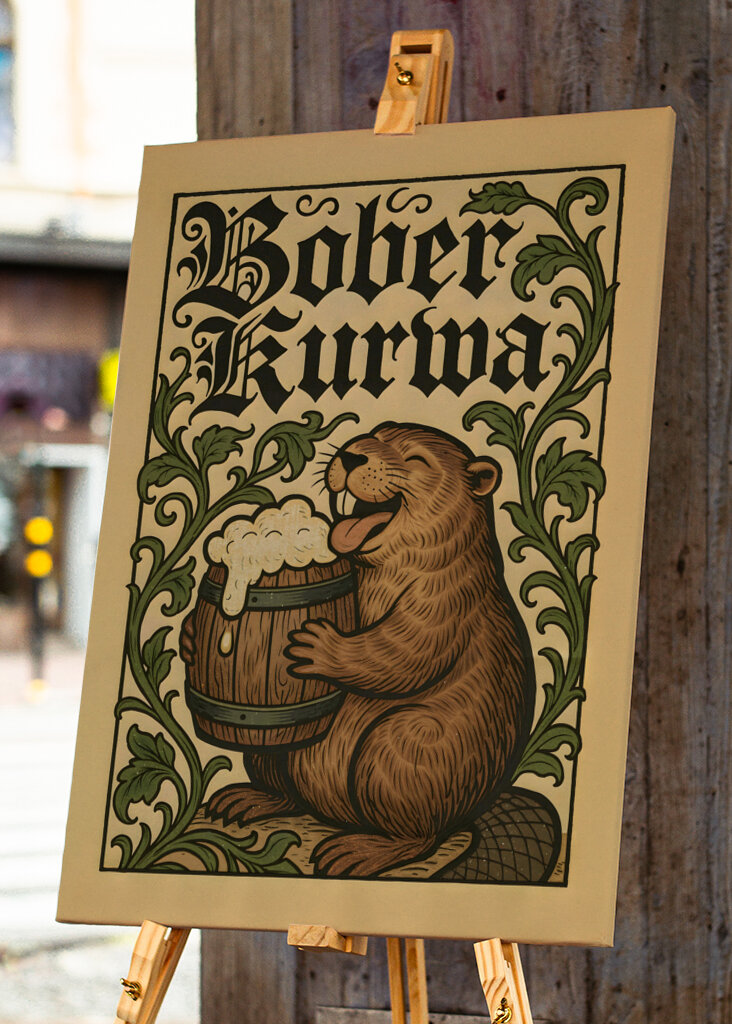 Bober Kurwa Vintage Beer Art