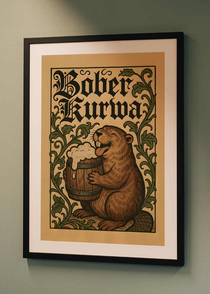 Bober Kurwa Vintage Beer Art