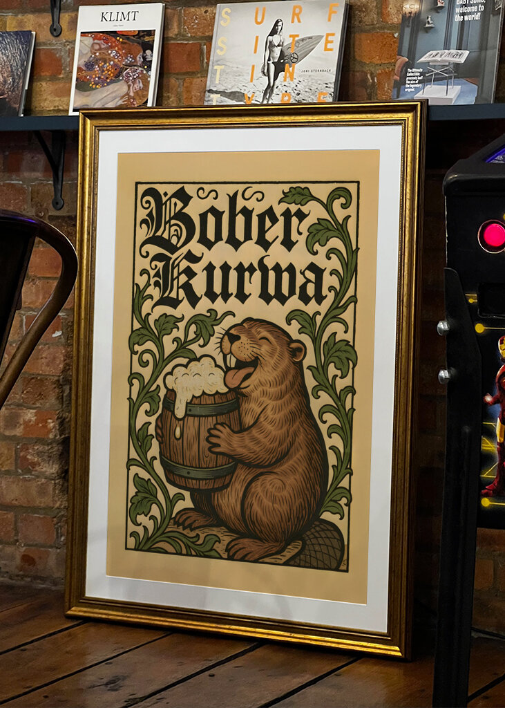 Bober Kurwa Vintage Beer Art