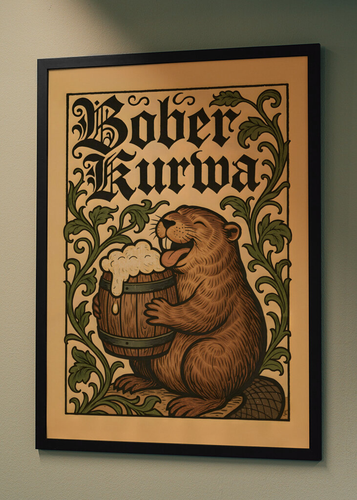 Bober Kurwa Vintage Beer Art