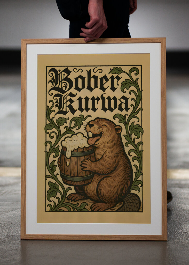 Bober Kurwa Vintage Beer Art