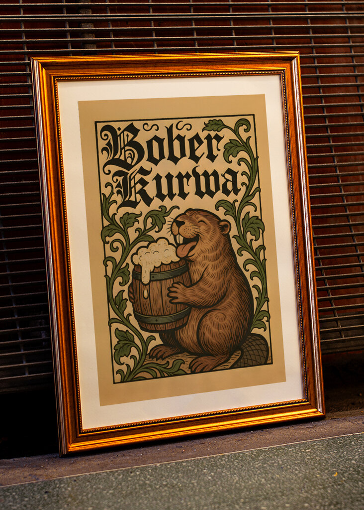 Bober Kurwa Vintage Beer Art