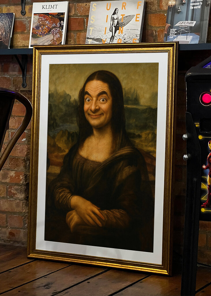 Mr. Bean as Mona Lisa Art