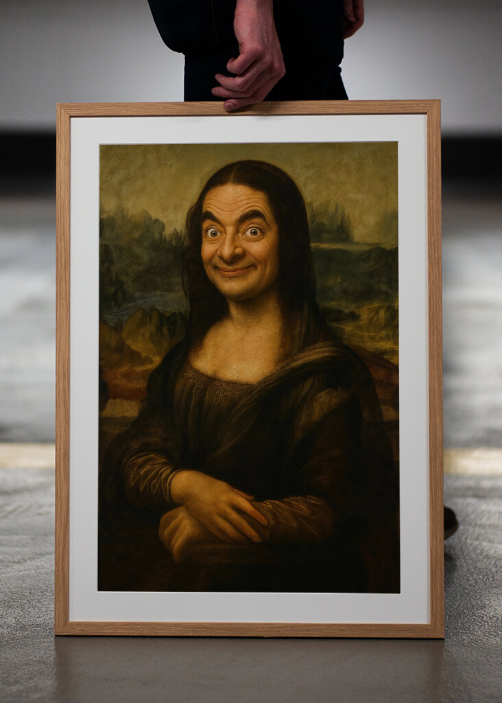 Mr. Bean as Mona Lisa Art