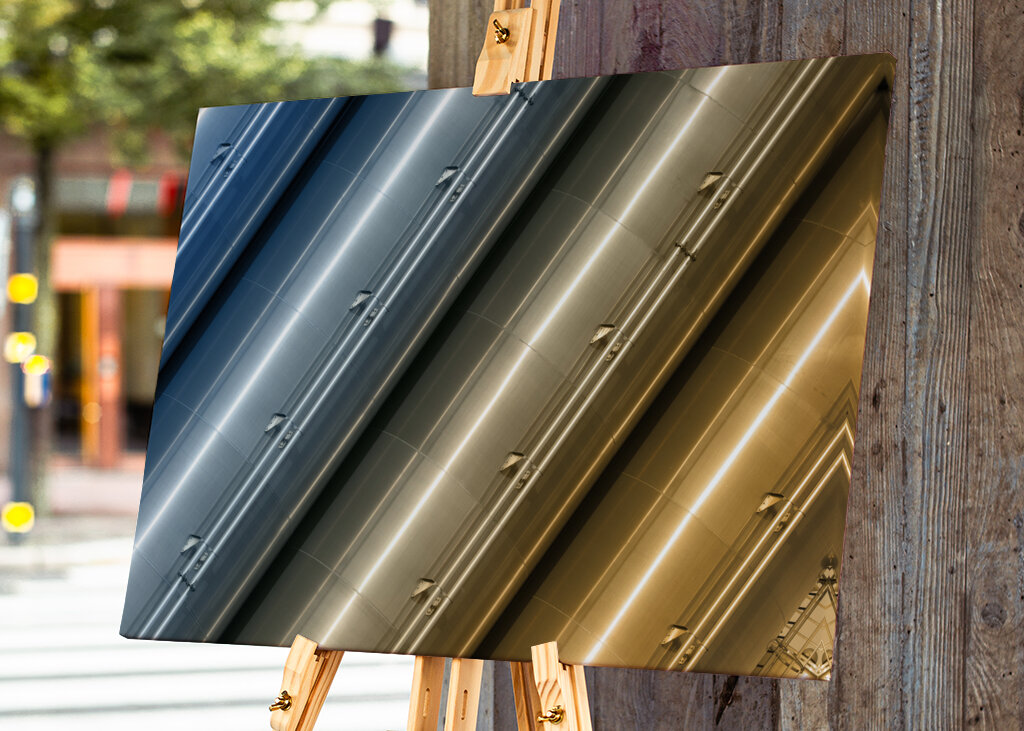 Stålsiloer diagonalt i Nahaufn