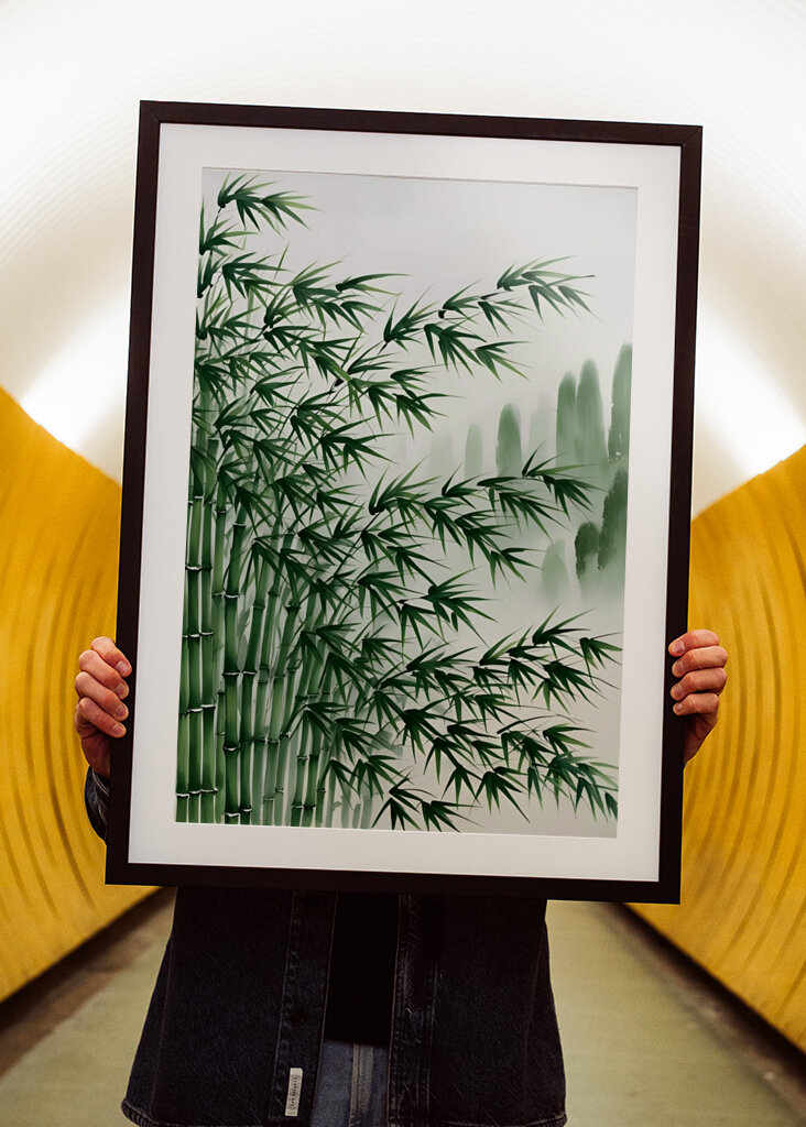 Bambusz erdő festmény