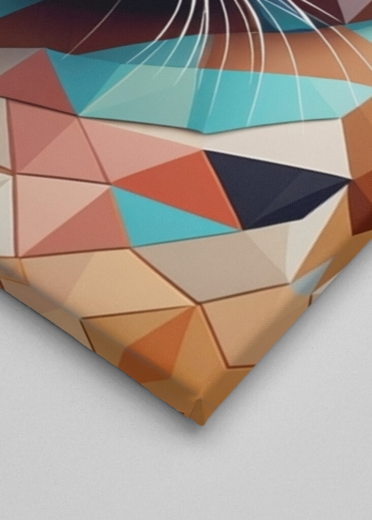 Geométrico Low Poly Cat Portrai