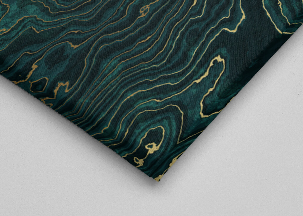 Teal and Gold Marble I